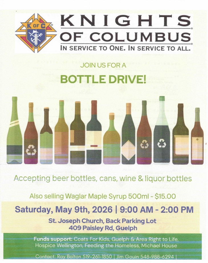 May 9th Bottle Drive